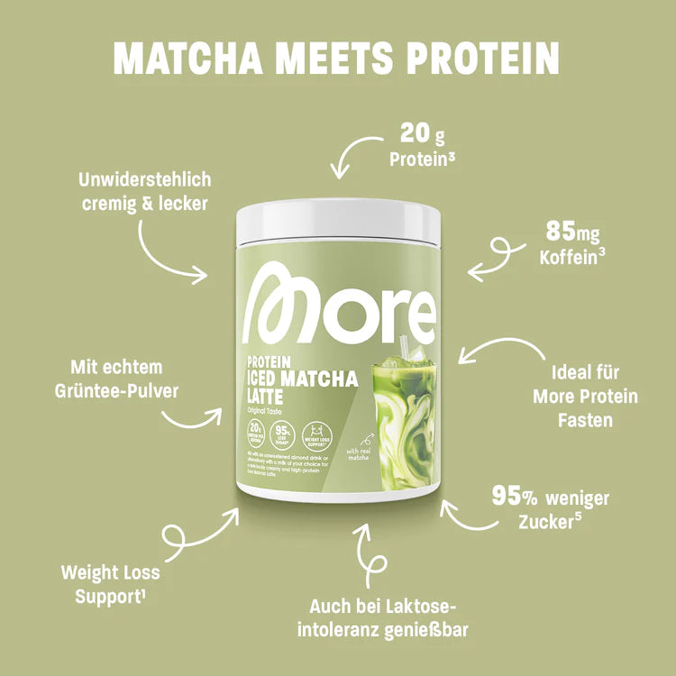More Protein Iced Matcha Latte